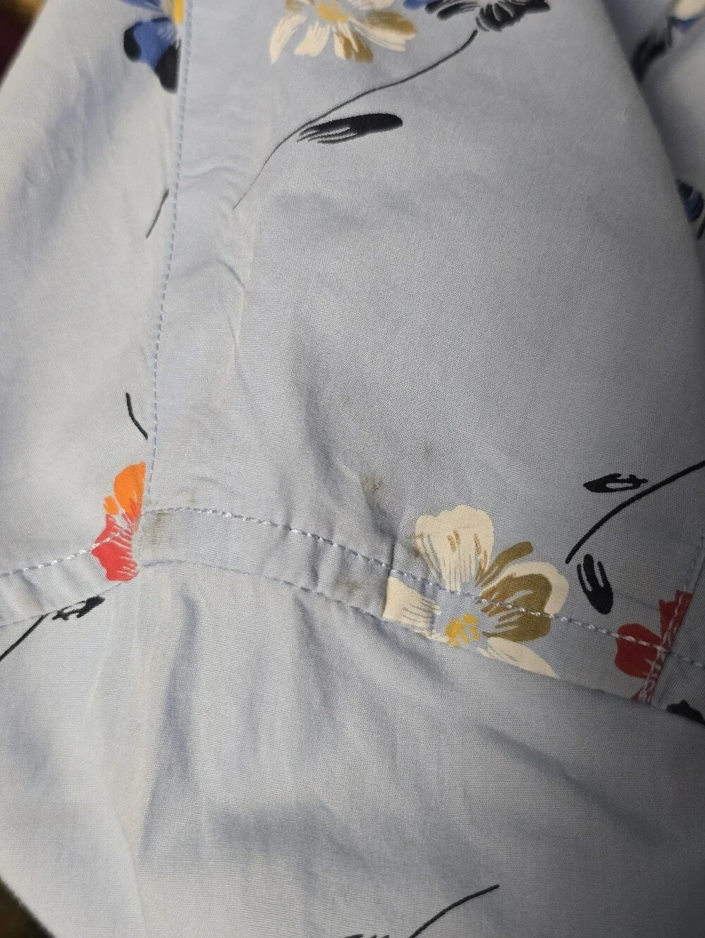 Banana Republic Light Blue Floral Button-Down Shirt